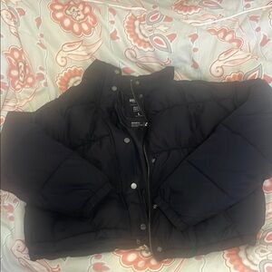 Hollister Black Puffer Jacket Classic Design